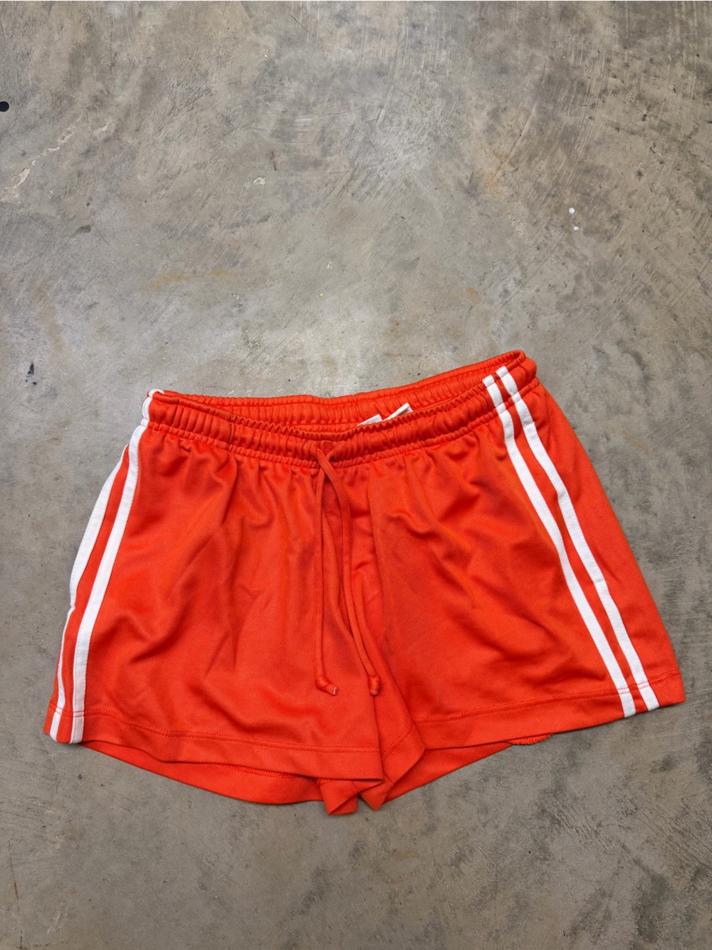 Prospirit Orange Athletic Shorts with White Side Stripes